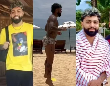 Gabigol curte férias em Trancoso