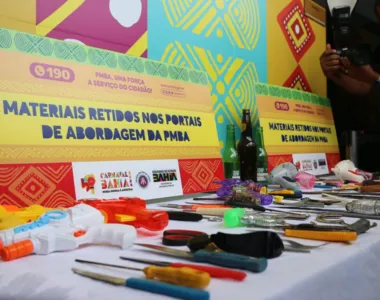 Vários objetos já foram apreendidos pela PM