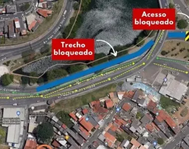 A interdição do tráfego de veículos deve permanecer até 22h da terça-feira (20)