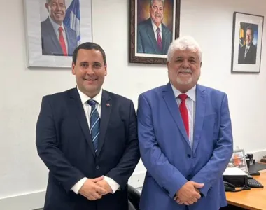 Paulo Rangel com o presidente estadual do PT, Éden Valadares
