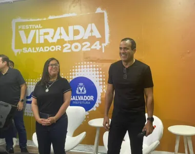 Bruno Reis participou de entrevista coletiva na Arena Daniela Mercury