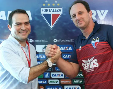 Marcelo Paz e Rogério Ceni quando o treinador comandava o time cearense