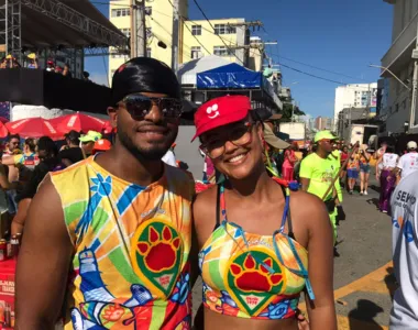 Thamires Santos tem 28 anos e é a primeira vez que curte o Carnaval