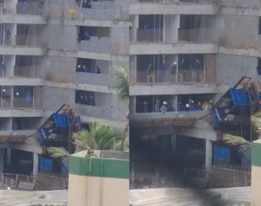 As vítimas trabalhavam na obra de um prédio, no Jardim Armação