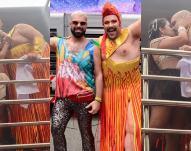 Tiago Abravanel beija muito em cima do trio elétrico