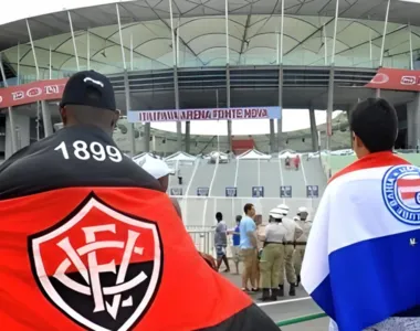 Torcedores demonstram seu otimismo em suas respectivas equipes