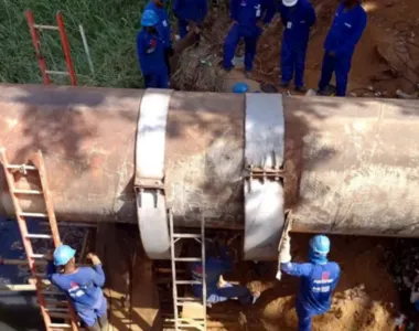 Conserto na adutora já foi iniciado
