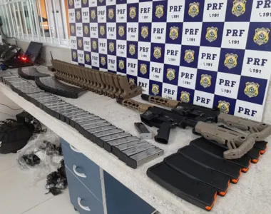 Armas apreendidas em 2020 durante ação na Bahia
