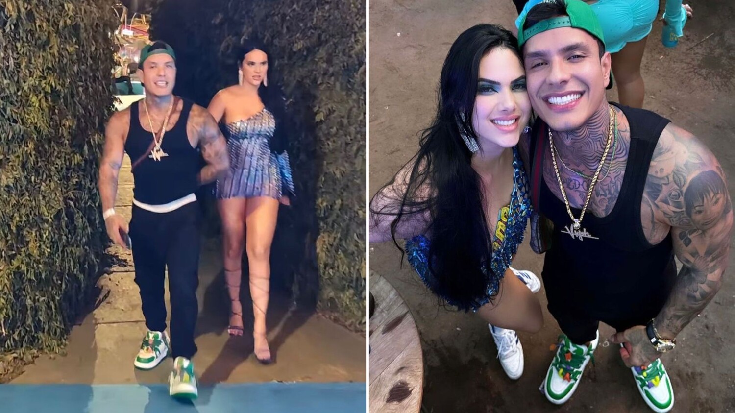 De casal Victor Igoh e Emily Garcia brotam na Farofa de mãos dadas
