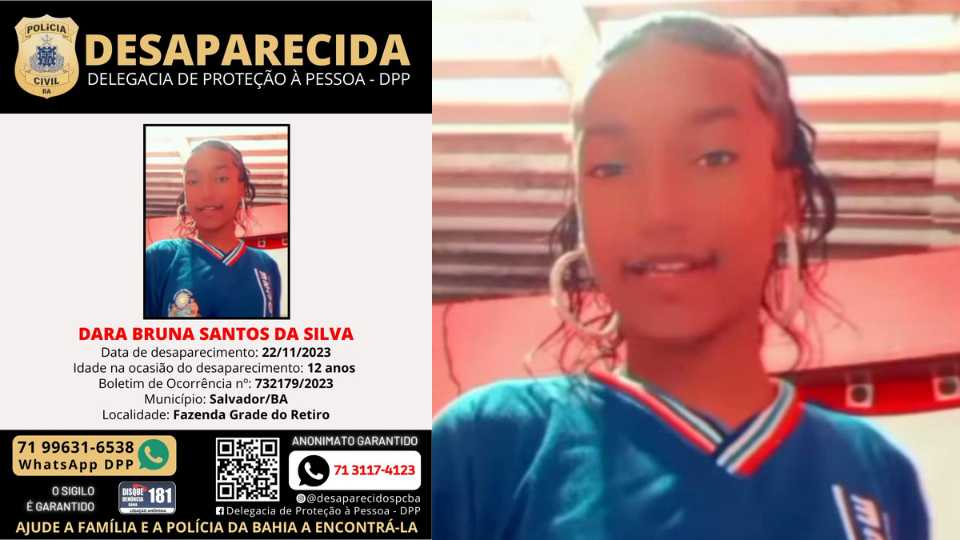 Menina de 12 anos desaparece na madrugada em Faxinal dos Guedes