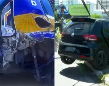 Carros ficaram danificados após acidente