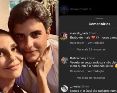 Filho de Ivete declarou torcida para Davi nas redes sociais