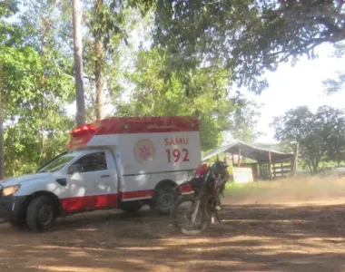 SAMU foi ao local e levou vítima para o hospital