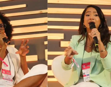 Camila e Luana enalteceram a carreira de Glória Maria durante toda a palestra