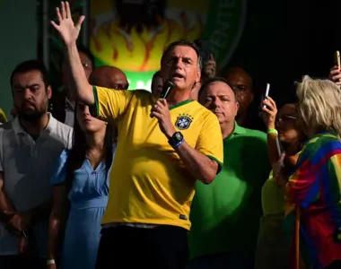 Jair Bolsonaro em lançamento de pré-candidatura de Alexandre Ramagem à prefeitura do Rio