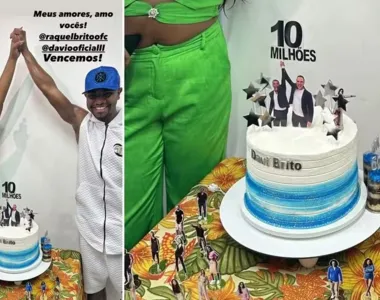 Mesa foi decorada com as miniaturas dos colegas de confinamento