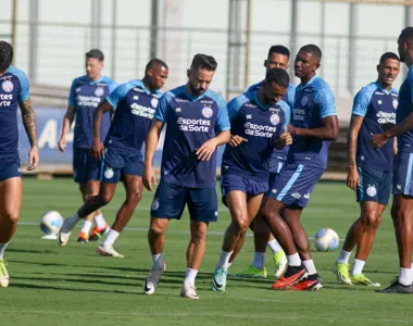 Treino do Bahia no CT do Grêmio, no Rio Grande do Sul