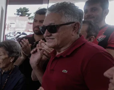 Djalma Abreu durante a inauguração da escolinha