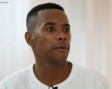 Robinho durante entrevista