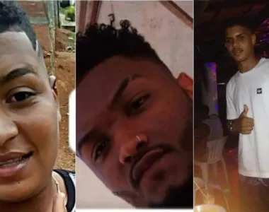 Carlos Eduardo (à dir) foi encontrado morto no dia que o corpo foi achado; Cleiton (à esq) e Marco Antônio (centro) estão entre os presos