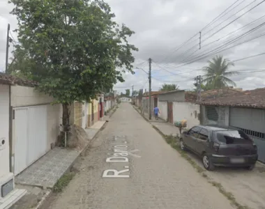 Rua onde ocorreu o crime