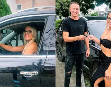 Bruna Carlos foi presenteada pelo maridão, com um carro de luxo