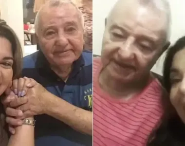 Fabiana Karla e seu pai Samuel Petroti