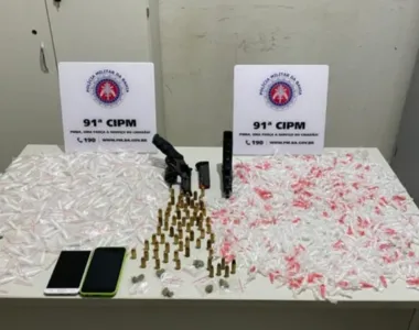 Polícia apreende drogas e armas durante operação