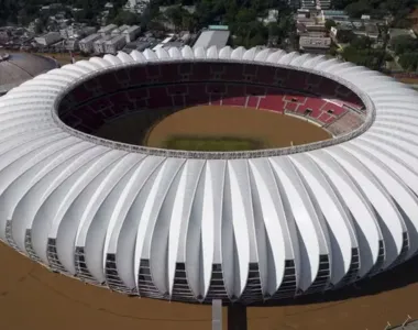 O Beira-Rio ficou completamente inundado