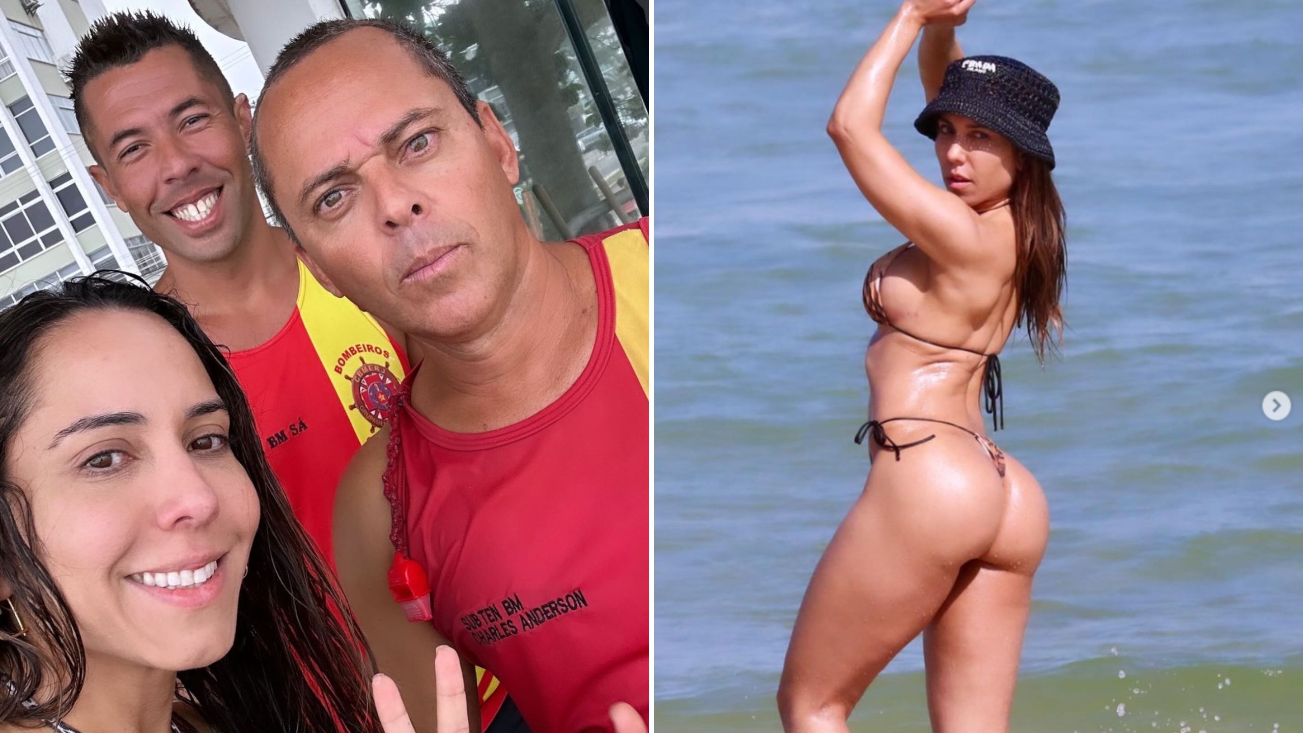 Mulher Melão se afoga em praia e é resgatada por salva-vidas | Portal Massa