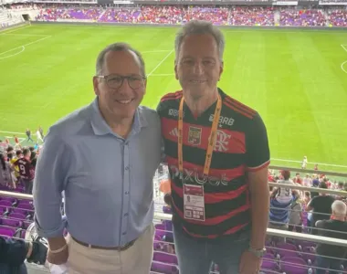 Landim e Textor durante a pré-temporada nos Estados Unidos