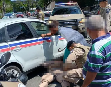 O policial precisou de atendimento médico em uma unidade