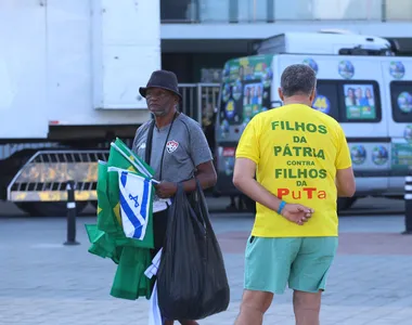 Barra foi o local escolhido para a concentração do ex-presidente Jair Bolsonaro