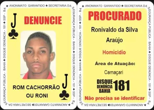 "Rom Cachorrão" estava no Baralho do Crime da SSP desde 2018