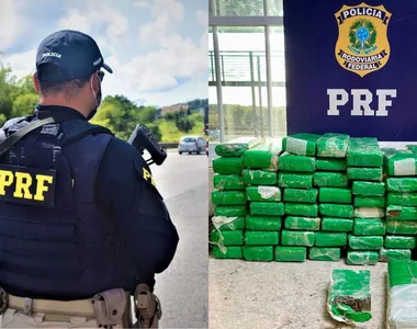 Agentes da PRF encontraram 40 kg de maconha