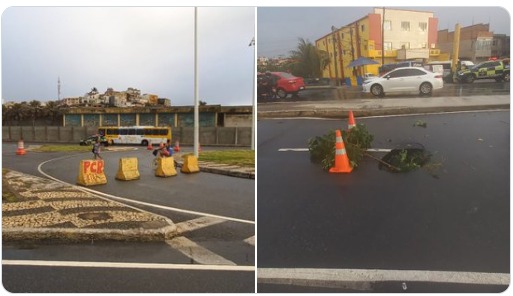 Cratera na Avenida Octávio Mangabeira