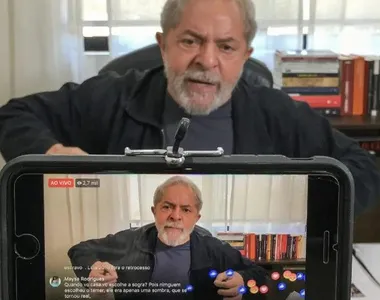 Presidente Lula em uma live no Instagram