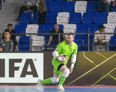 Roncaglio é um dos goleiros da Seleção Brasileira de Futsal na Copa do Mundo da categoria