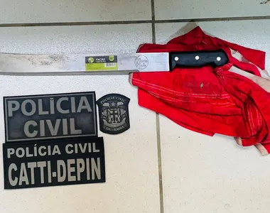 A arma utilizada no crime foi apreendida por equipes policiais