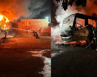 Chamas se alastraram na madrugada desta quinta (5)