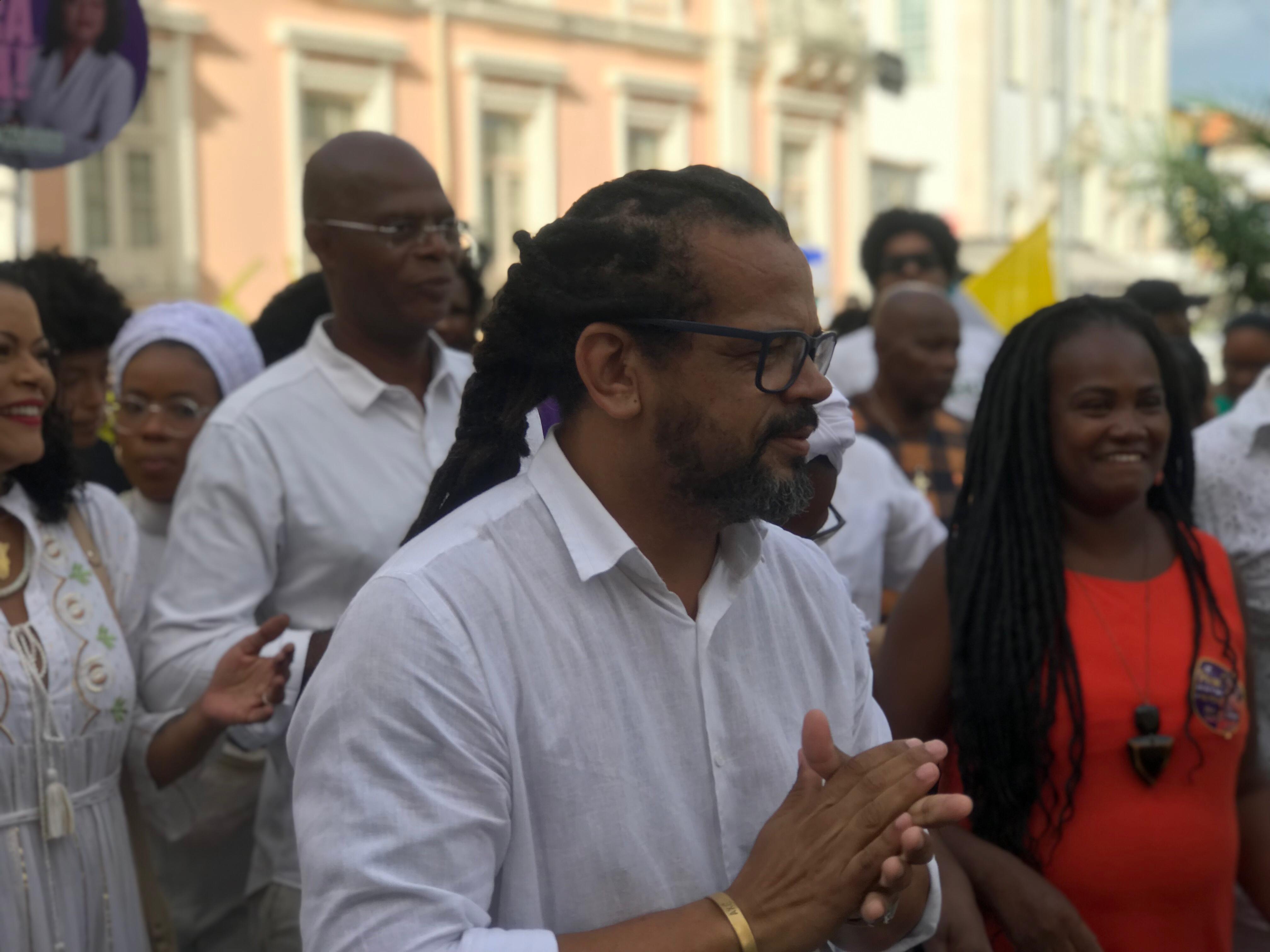 Kleber participa do ato político na Igreja da Nossa Senhora do Rosário dos Pretos