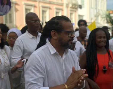 Kleber participa do ato político na Igreja da Nossa Senhora do Rosário dos Pretos