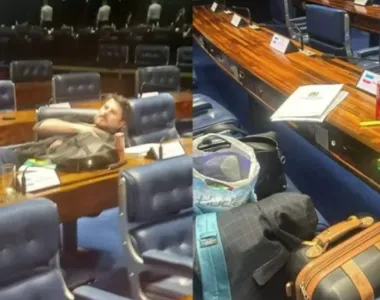 Senador afirmou que dormiria no plenário como forma de "protesto"