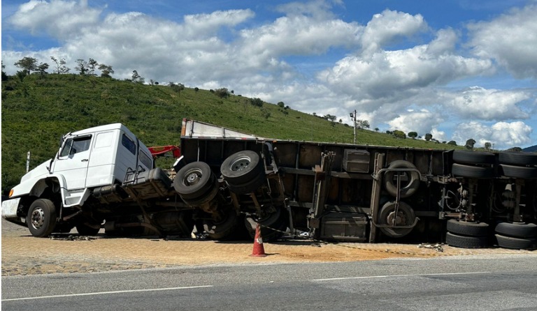 Acidente não empatou o tráfego na rodovia