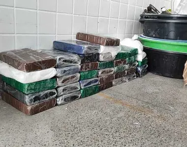 Policiais encontraram diversos tabletes de cocaína