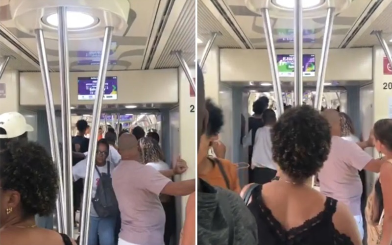 Houve correria no metrô na altura da estação Tamburugy