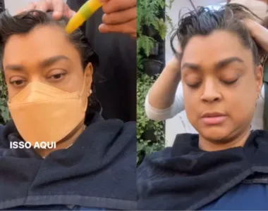 Preta Gil faz tratamento para cabelo crescer