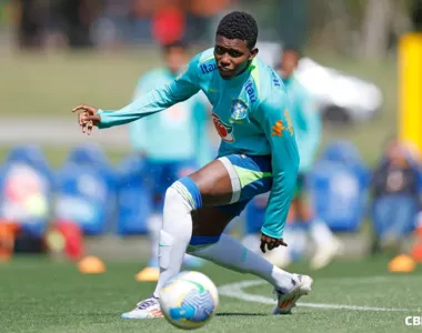 Ruan Pablo durante treino pela Seleção Brasileira