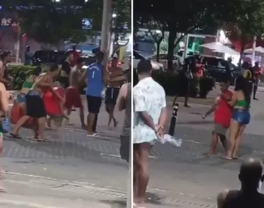 Com pagodão comendo no centro, briga aconteceu no ponto turístico de Salvador