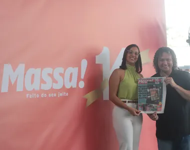 Eu (Adan Nascimento), e a editora-chefe do MASSA!, Kenna Martins